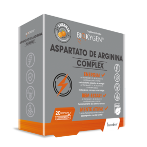Biokygen Aspartato De Arginina Complex 20 Ampolas - Sabor Laranja